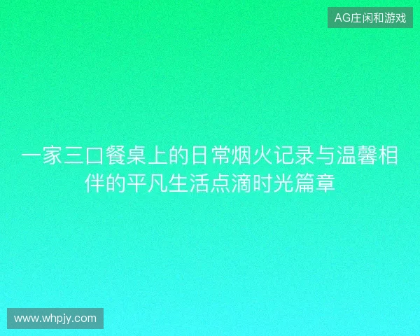 一家三口餐桌上的日常烟火记录与温馨相伴的平凡生活点滴时光篇章